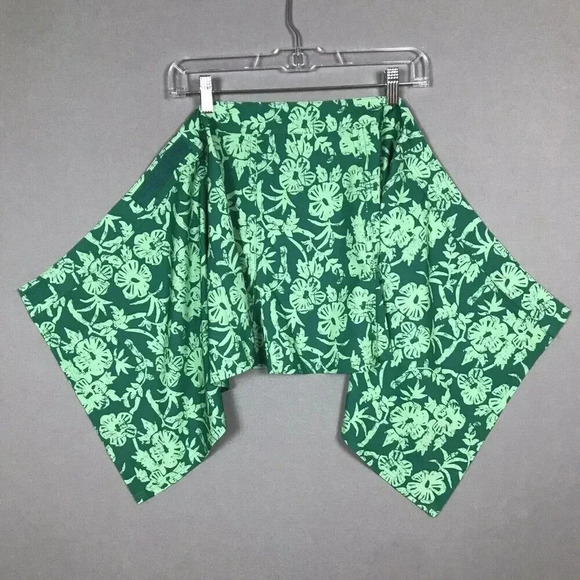 RipSkirt Hawaii Size XS Length 1 Green Floral Wrap Skirt Swim Beach Cover Up - Picture 7 of 12